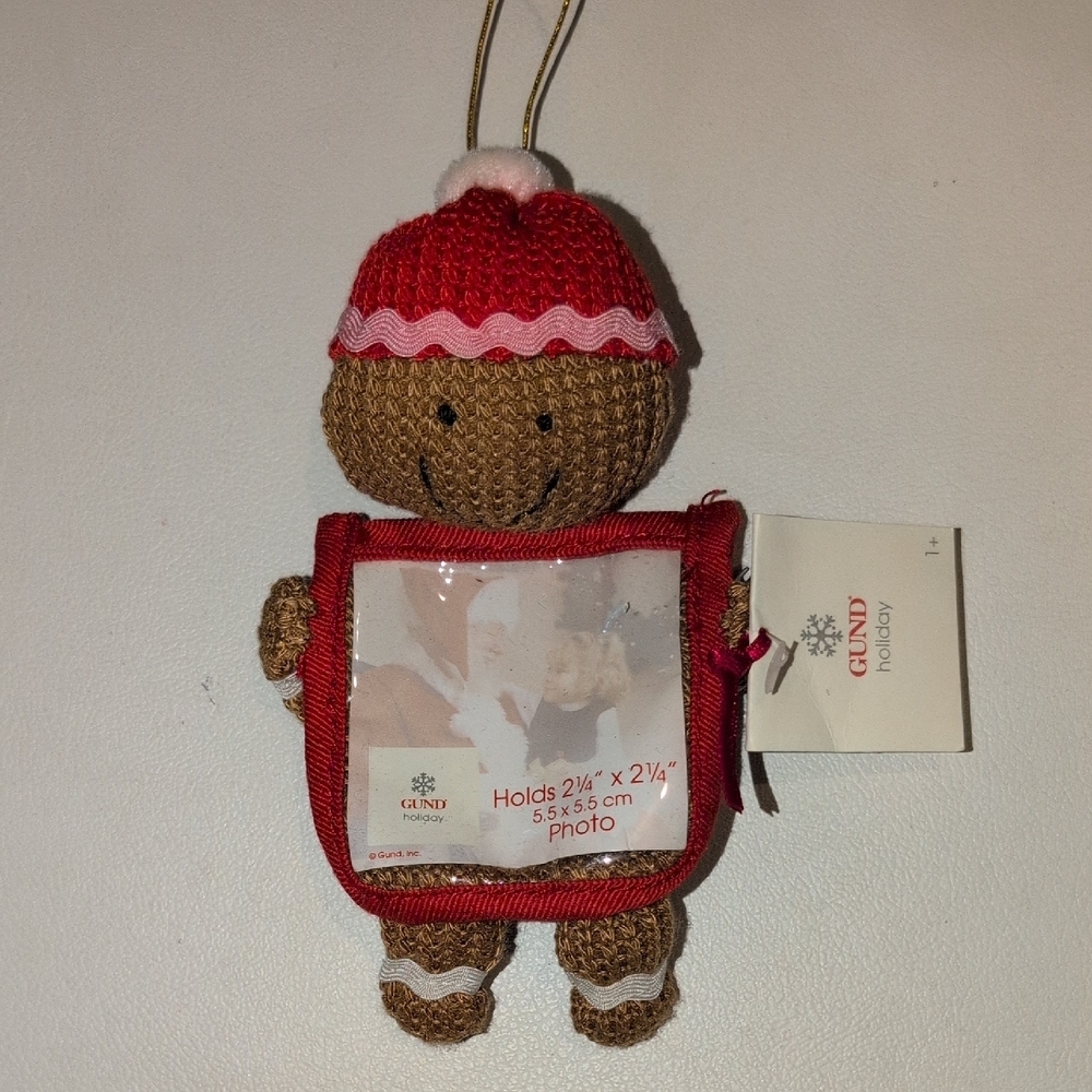 Gund Festive Gingerbread Photo Frame - Brown and Red